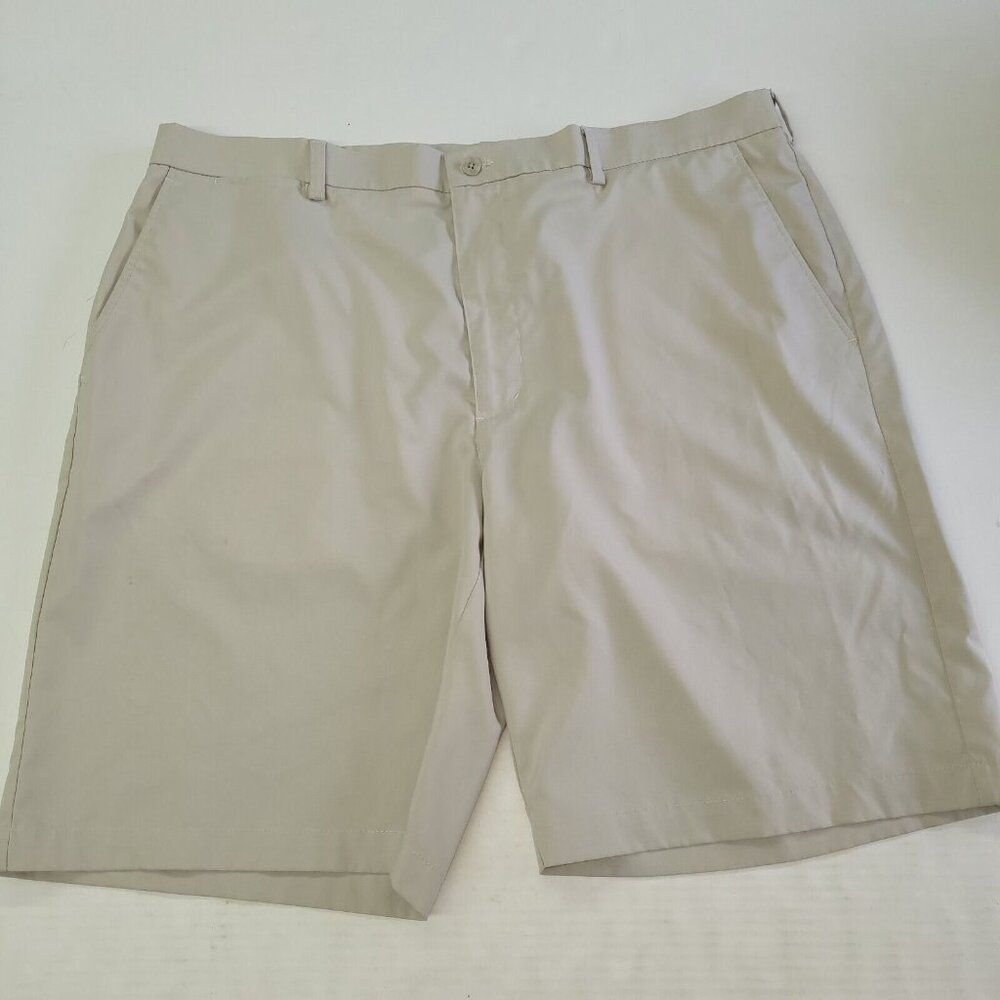 Champions Tour Shorts Mens 40 Stone 10"‎ Golf Performance Flat Front Preppy